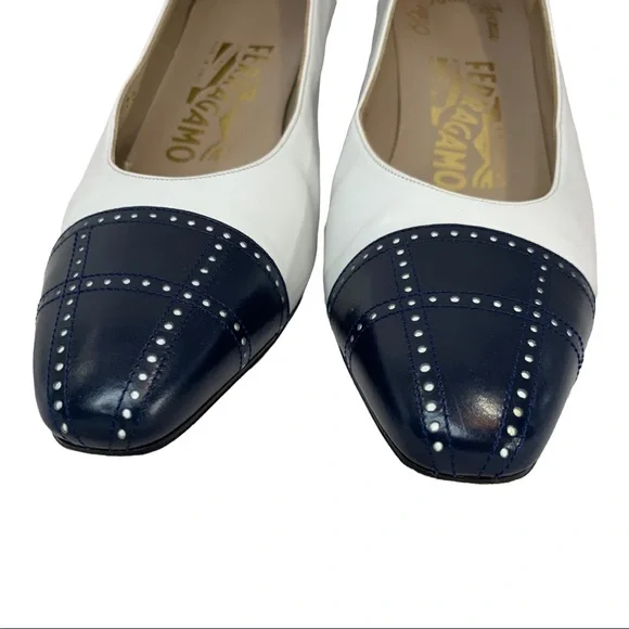 Salvatore Ferragamo Black and White Heels - Picture 5 of 11